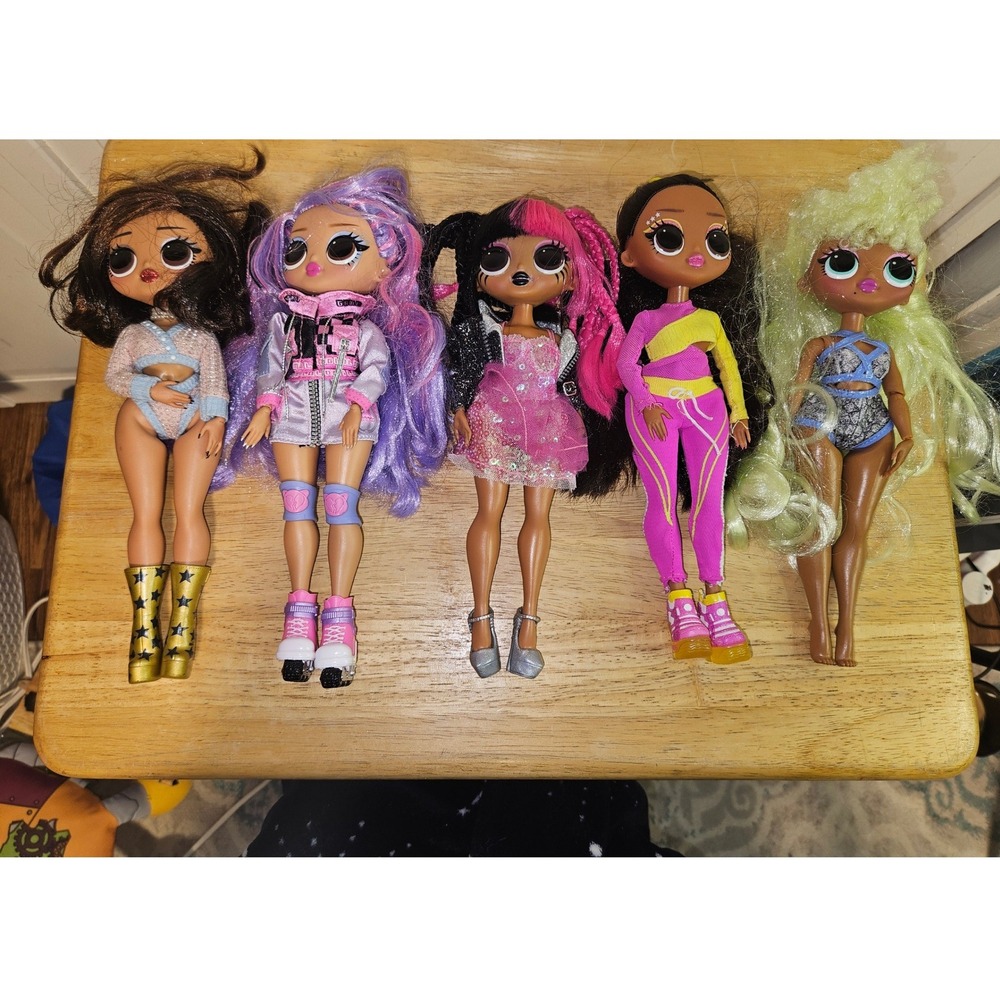 LOL Surprise OMG Doll Lot of 5 Roller Chick Alt Grrrl MGA Fashion Dolls Mixed